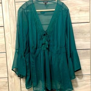 Torrid Sheer long sleeve size 3